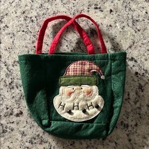 Petite Felt Tote with Santa Design